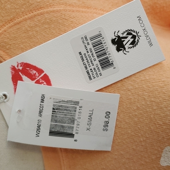 Wildfox Peach Orange Dreams Haley Raglan - Picture 10 of 10